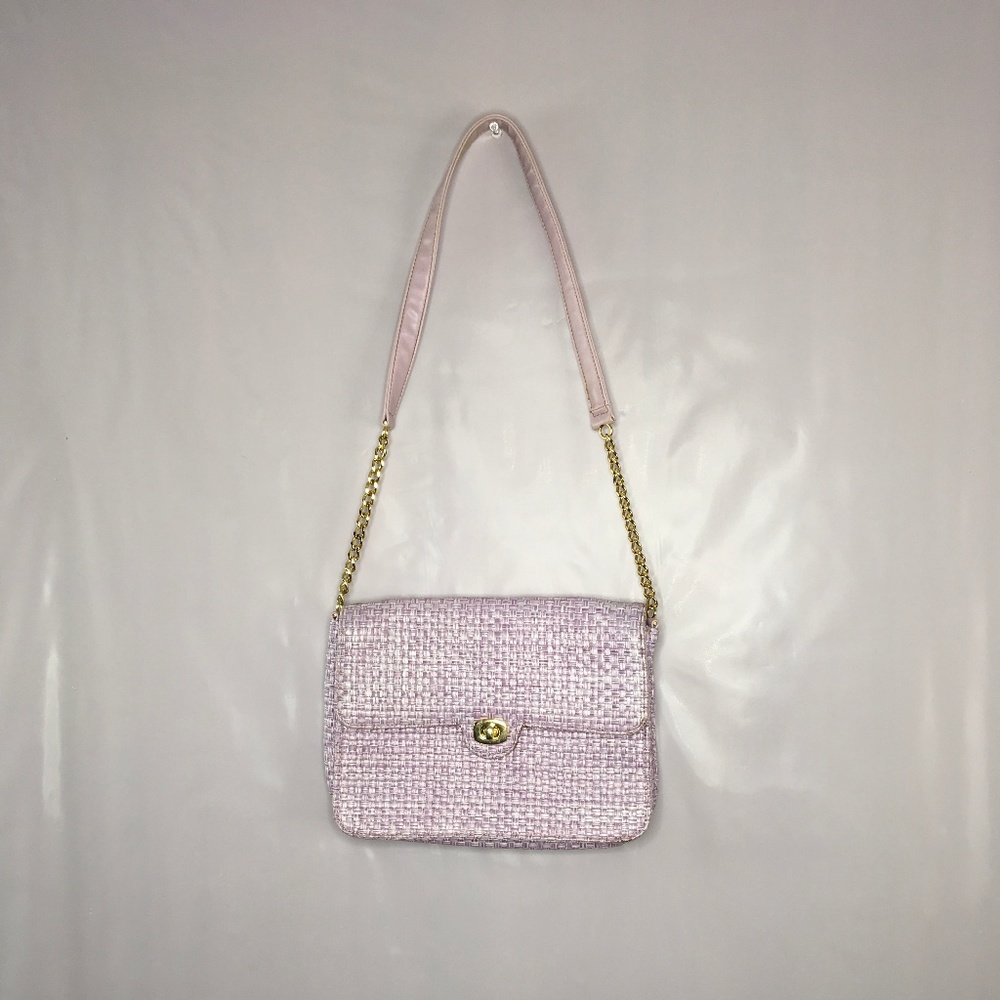 Purple Tweed Crossbody Purse